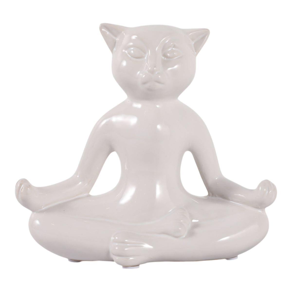 Meditating Cat Figurine - main view