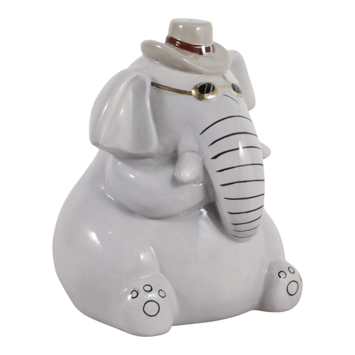 Elephant Figurine with Hat - view 2